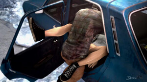 Жесткий секс в машине из порно мультика The Last of Us